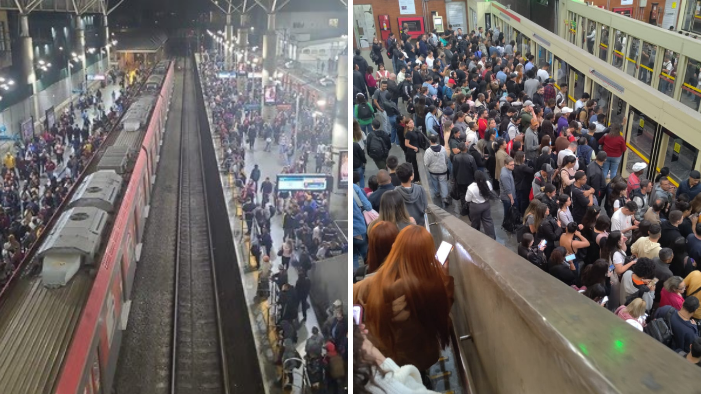 Descarrilamento na Luz causa lentidão na Linha 7-Rubi e lotação nas plataformas da CPTM