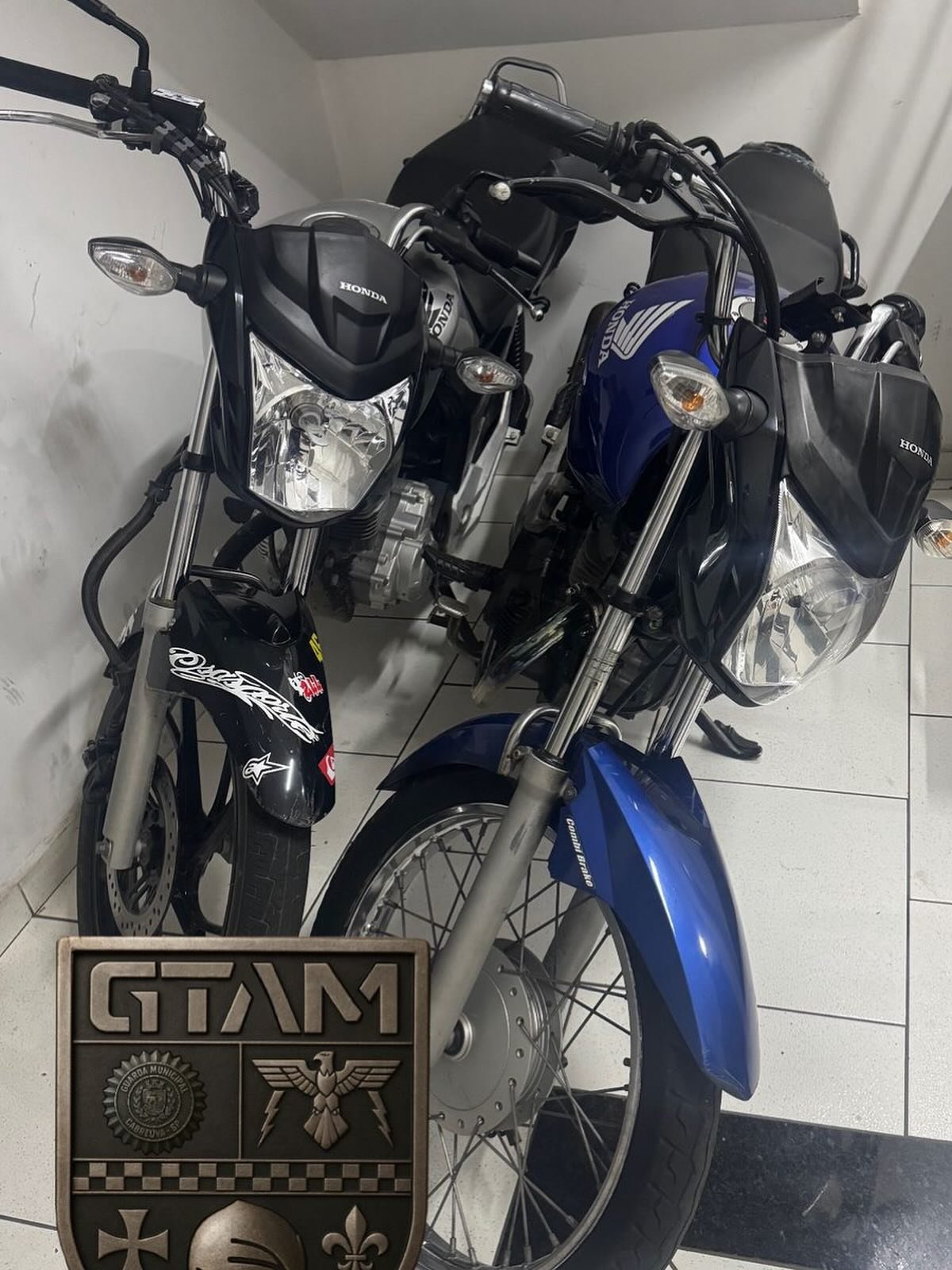 Motocicletas apreendidas pela GM de Cabreúva