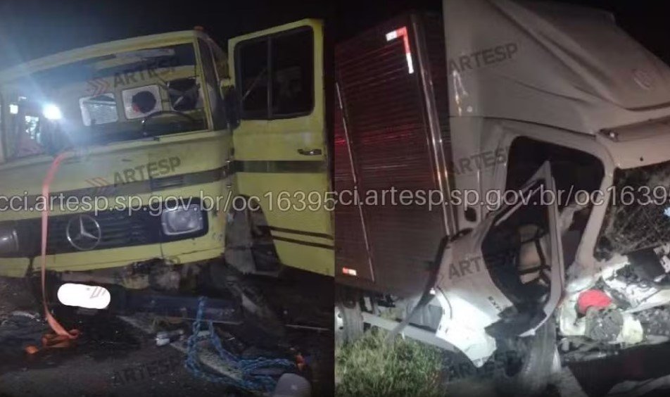 Colisão entre dois caminhões deixa feridos e provoca congestionamento na SP-300, em Itupeva