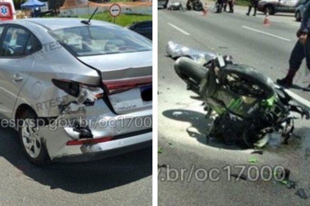Motociclista morre em grave acidente com carro, caminhão e duas motos na Anhanguera