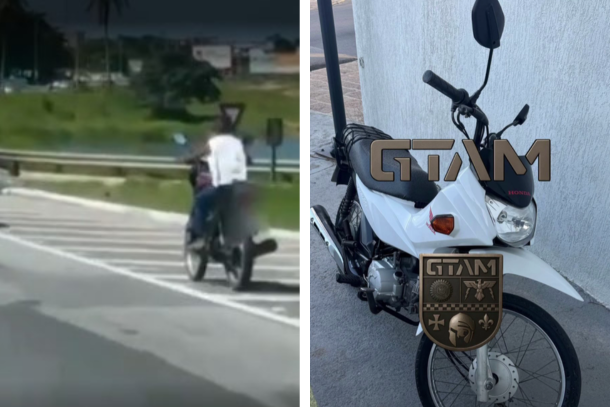 Menino de 12 anos é flagrado pilotando motocicleta em Cabreúva